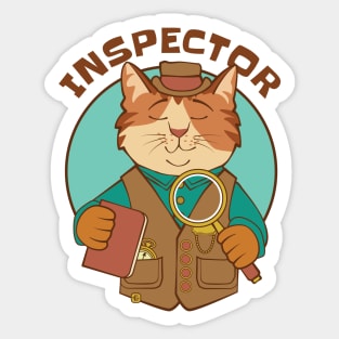 Inspector Cat Sticker